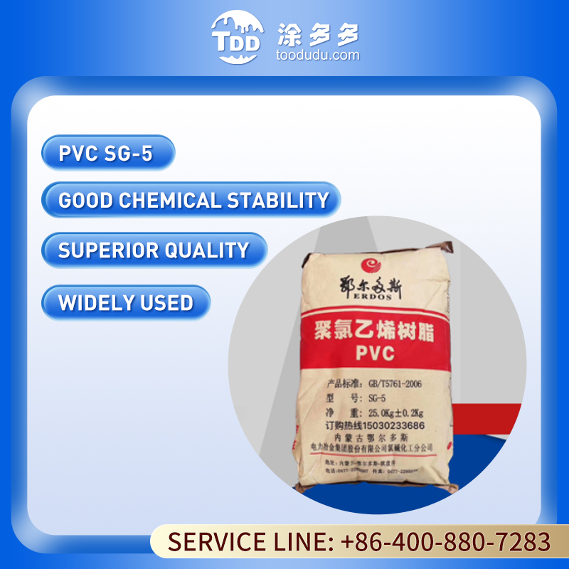 Erdos Polyvinyl Chloride PVC Resin SG-5 High Performance for Plastic Products